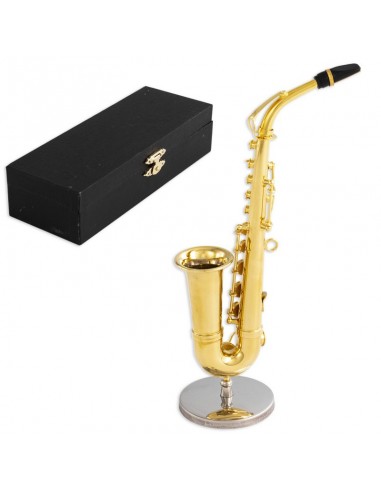 Miniatura Saxofón Metálico Decorativo